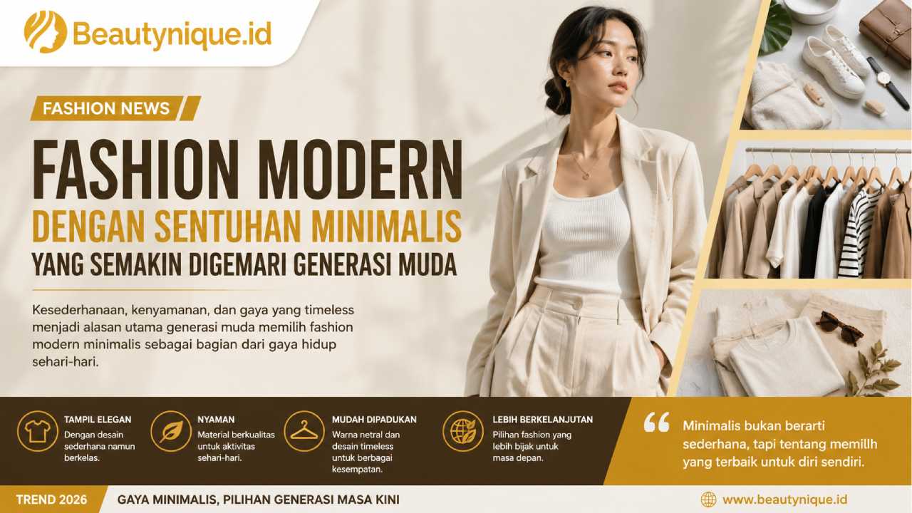 Fashion Modern dengan Sentuhan Minimalis yang Semakin Digemari Generasi Muda