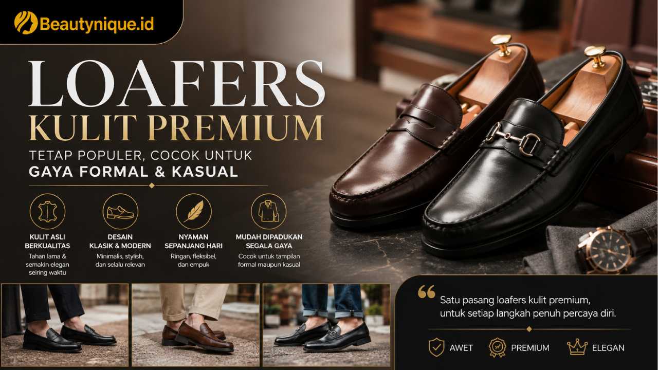 Loafers Kulit Premium Tetap Populer, Cocok untuk Gaya Formal dan Kasual