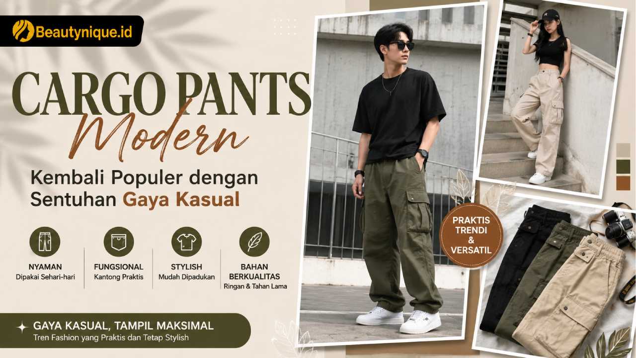 Cargo Pants Modern Kembali Populer dengan Sentuhan Gaya Kasual yang Stylish