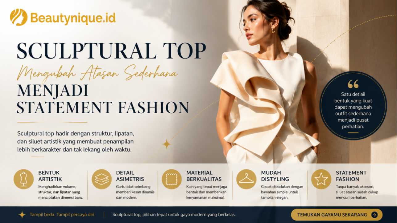 Sculptural Top Mengubah Atasan Sederhana Menjadi Statement Fashion