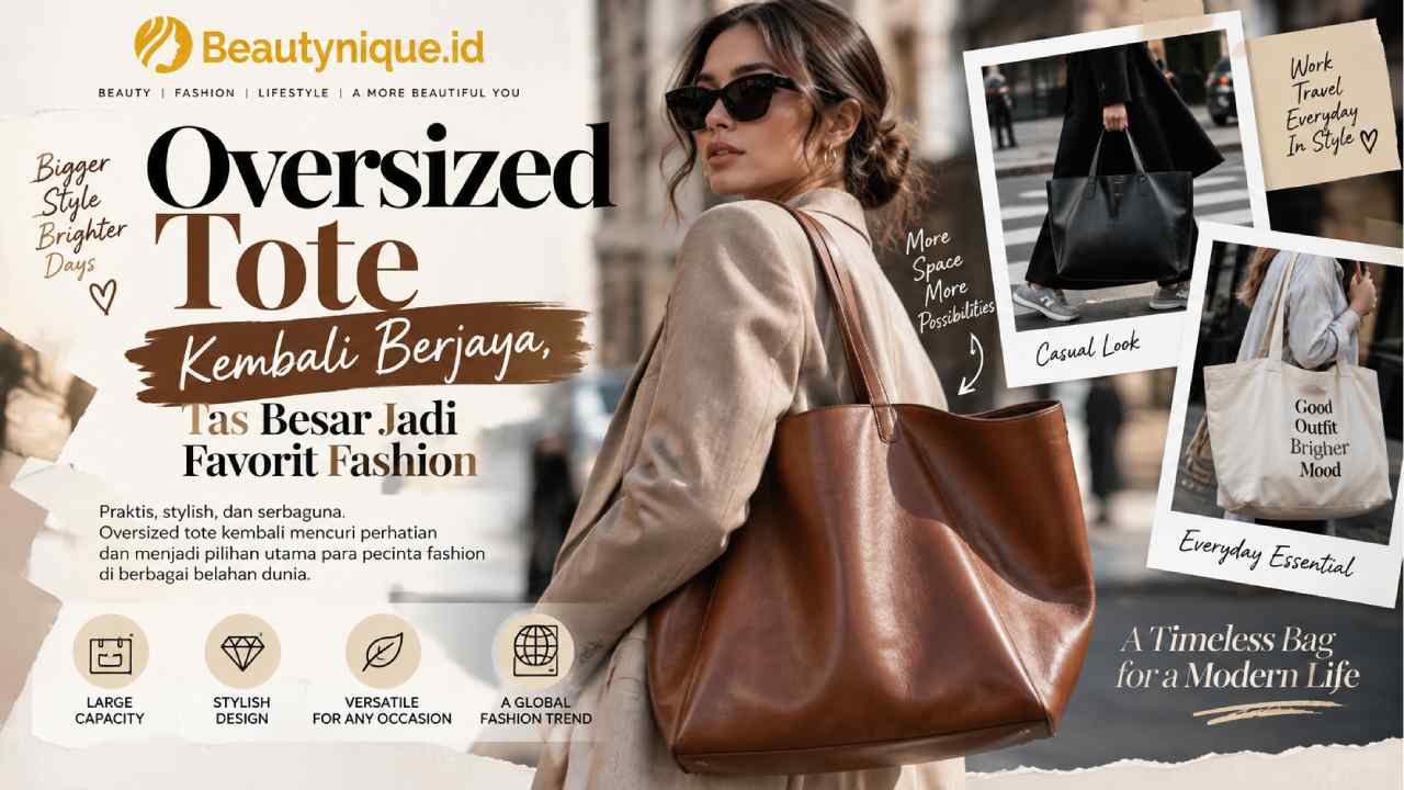Oversized Tote Kembali Berjaya, Tas Besar Jadi Favorit Fashion