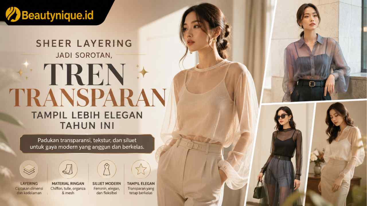 Sheer Layering Jadi Sorotan, Tren Transparan Tampil Lebih Elegan Tahun Ini
