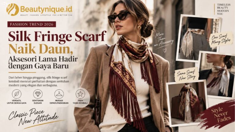 Silk Fringe Scarf Naik Daun, Aksesori Lama Hadir dengan Gaya Baru