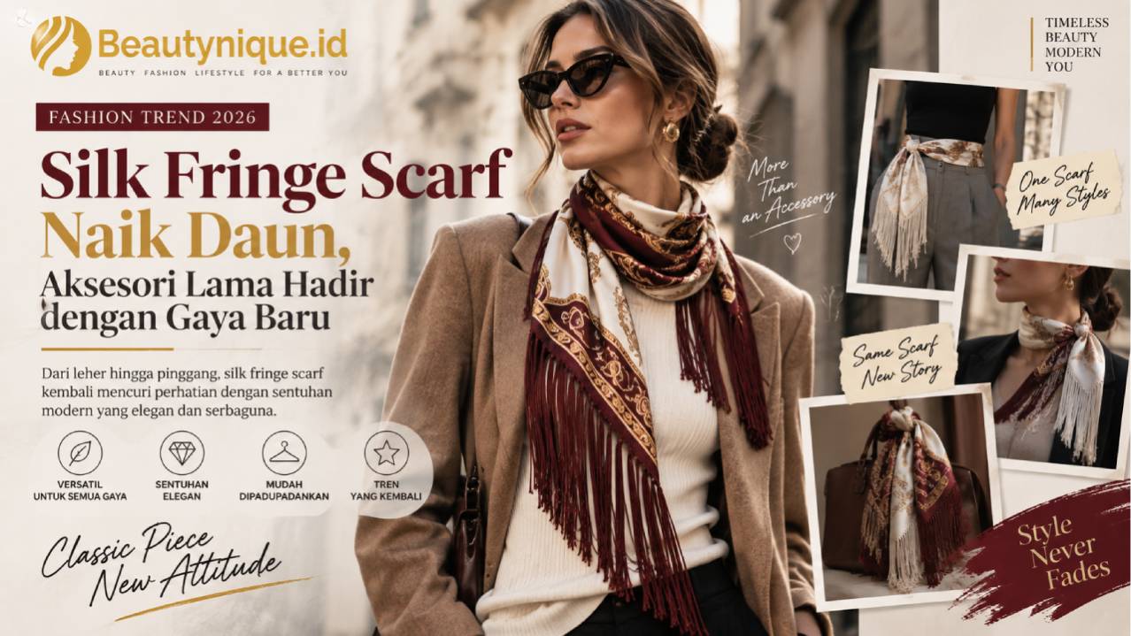 Silk Fringe Scarf Naik Daun, Aksesori Lama Hadir dengan Gaya Baru